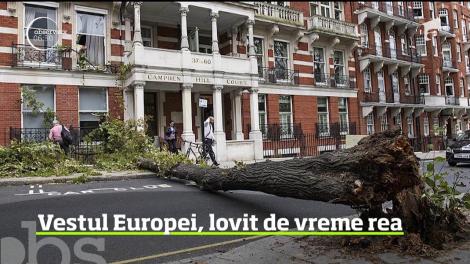 Toamna a venit cu vremea rea în vestul Europei. Marea Britanie a fost lovită de a treia furtună puternică