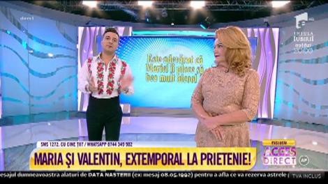 Maria Cârneci şi Valentin Sanfira, extemporal la Acces Direct! Cei doi artiști fac dezvăluiri spumoase, unul despre celălalt
