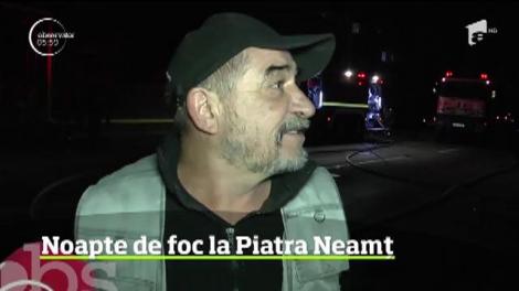 Un puternic incendiu care a cuprins o gospodărie a pus pe jar un cartier întreg din Piatra Neamţ