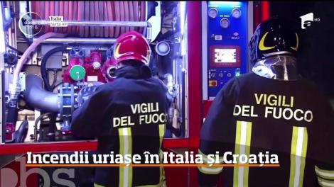 În timp ce românii se confruntă cu temperaturi de iarnă, în Italia şi Croaţia, autorităţile se luptă cu incendii de vegetaţie