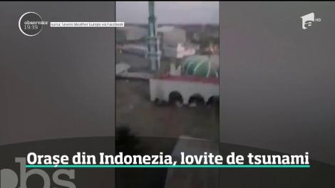 Orașe din Indonezia, lovite de tsunami