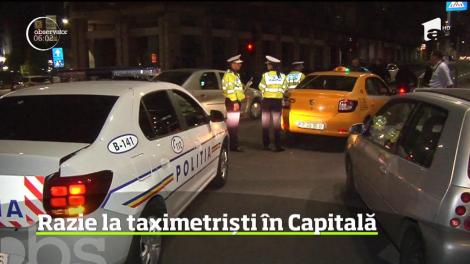 Razie la taximetriști în Capitală. Peste o sută de mașini au fost verificate
