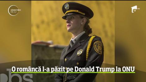 Donald Trump, păzit de o româncă la ONU