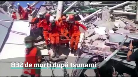 832 de morți după tsunamiul care au lovit Indonezia