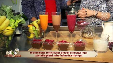Cel mai bun mic dejun vegan, de Ziua Mondială a Vegetarienilor! Anca Alungulesei: "Fulgi de ovăz, nuci, semințe, cacao și lapte de origine vegetală pentru cei care vor să-și înceapă dimineața în forță"