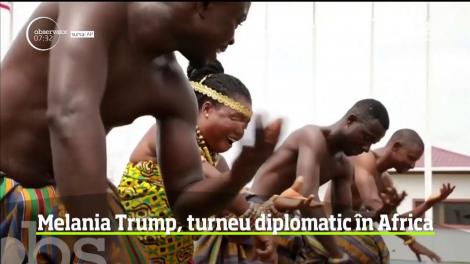 Melania Trump a început prima sa vizită oficială în străinătate pe cont propriu