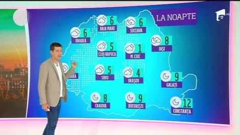 Vești PROASTE de la meteorologi! Cum va fi vremea la noapte. Unde vor fi PLOI