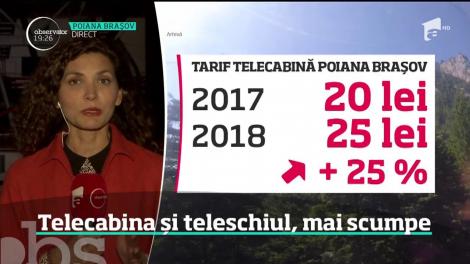 Cresc tarifele la teleschi, telecabină şi telescaun în Poiana Brașov
