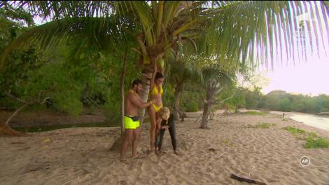 Râzi cu lacrimi! Danielei Crudu i-a picat o nucă de cocos în cap