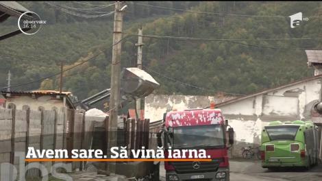 Au început livrările de sare pentru drumuri, de la Salina Praid