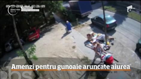 Amenzi pentru gunoaie aruncate la întâmplare, la Timişoara