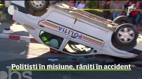 La Piteşti, doi poliţişti au fost răniţi într-un accident rutier. S-a întâmplat într-o intersecţie aglomerată din oraş