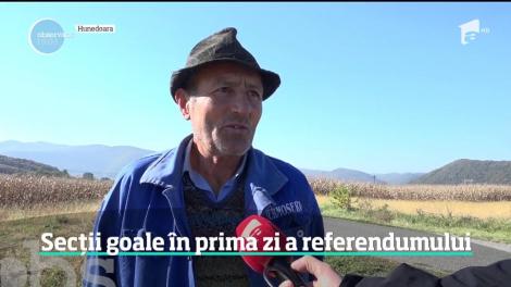 Secţii goale în prima zi de referendum! Nu au lipsit însă momentele tensionate