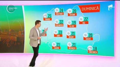 Vremea 7 octombrie. La ce valori vor ajunge temperaturile maxime și unde sunt posibile PLOI