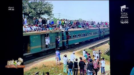 Smiley News. Aşa arată un tren plin cu pasageri în Bangladesh!