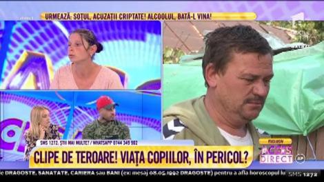 Cu trei copii speriaţi după ea, mama Alexandrina a ajuns pe drumuri: ”Îl țineam de mâini, avea cuțitul în mâna dreaptă și se uita unde să mi-l bage. Avea o față de monstru”
