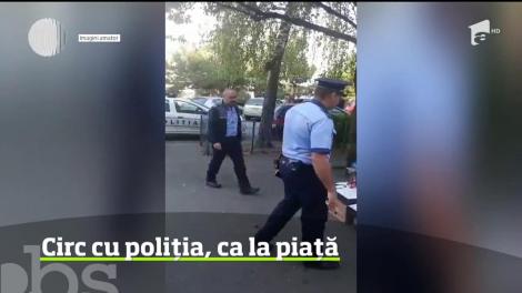 Circ ca la piaţă între un echipaj al poliţiei din Ploieşti şi o vânzătoare de zarzavaturi din oraş