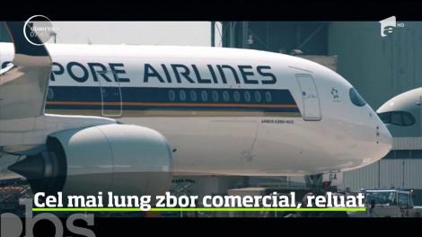 Singapore Airlines reia cel mai lung zbor comercial fără oprire după cinci ani de pauză