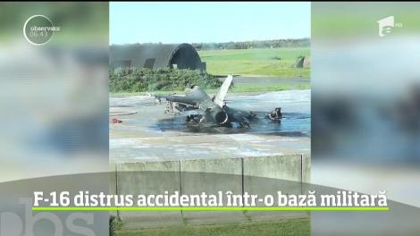 Un avion F-16 a fost distrus dintr-o greșeală într-o bază militară din Belgia
