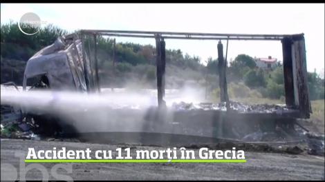 Accident de proporţii pe o şosea din nordul Greciei. 11 oameni şi-au pierdut viaţa după ce o autoutilitară s-a izbit frontal de un camion