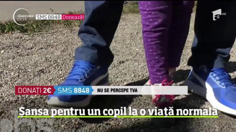 Vreau să ajut! La trei ani și opt luni, o fetiță din Brașov nu poate stă în șezut iar mersul îi este străin