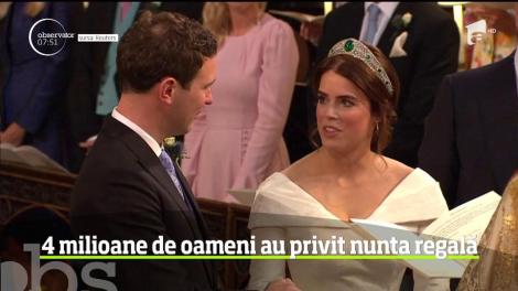 4 milioane de oameni din întreaga lume au fost cu ochii pe nunta Prinţesei Eugenie!