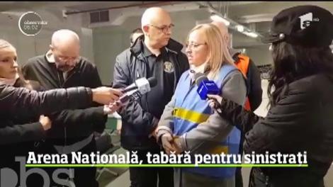 Pentru o noapte, Arena Naţională s-a transformat într-o tabără pentru refugiaţi