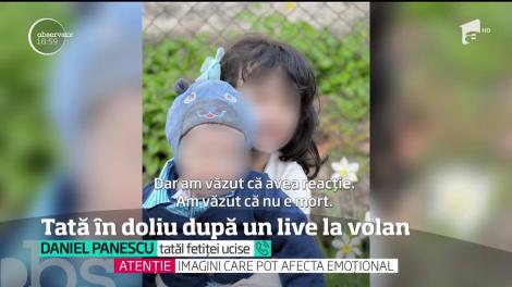 "Noi n-am fost primii şi nici nu vom fi ultimii". Mărturia tulburătoare a tatălui care şi-a văzut fiica de 9 ani ucisă de un şofer, în timpul unui live pe Facebook