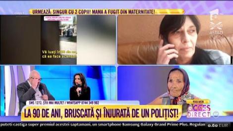 VIDEO! Bătrânică de 90 de ani, bruscată și înjurată de un polițist. Motivul e halucinant!