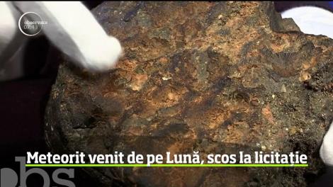 O casă de licitaţie din Boston a pus în vânzare o rocă de pe Lună, descrisă drept cea mai mare din lume