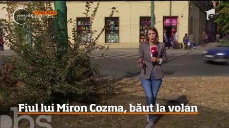 Accident cu scandal în Timişoara. Fiul lui Miron Cozma s-a urcat băut la volan şi a ajuns cu maşina într-un stâlp de pe marginea drumului