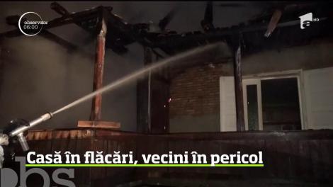 Incendiu violent într-o localitate din Bistriţa-Năsăud!