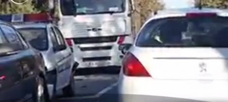 Accident spectaculos în Galaţi