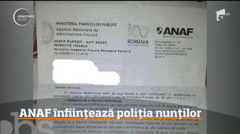 ANAF-ul îşi ia partea din darul de nuntă!