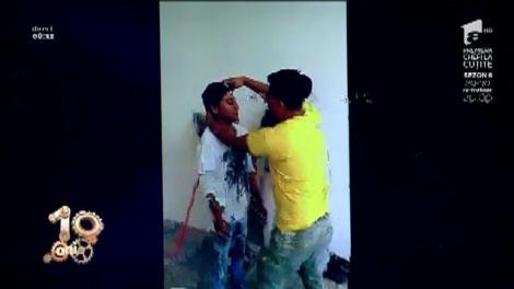 Un „Dorel” a inventat cel mai tare joc de pe șantiere! Atenție la...cap!  (VIDEO)