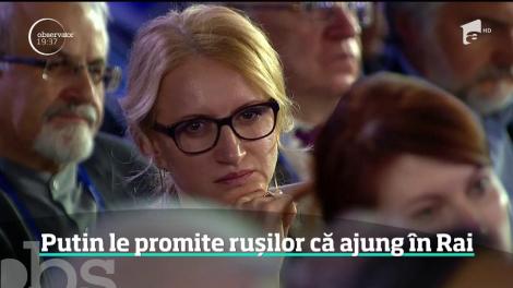 Putin le promite rușilor că ajung în Rai, dacă are loc un atac nuclear