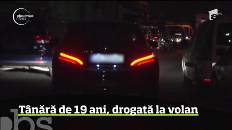 Tânără drogată, prinsă în timp ce gonea cu maşina pe străzile Capitalei