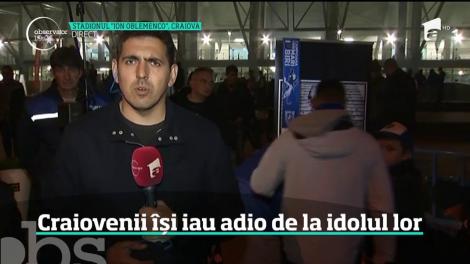 Craiovenii își iau adio de la Ilie Balaci, idolul lor. Momente emoționante pe stadionul Universității Craiova