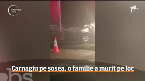 Carnagiu pe o șosea, în apropiere de Calafat. O familie a murit pe loc