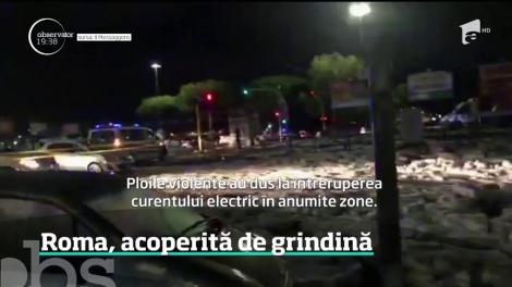 Inundaţiile şi grindina au făcut prăpăd, în Italia