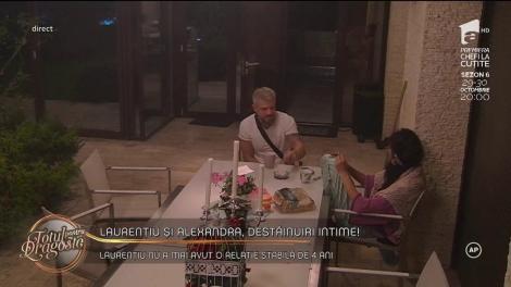 Laurențiu și Alexandra, destăinuiri intime: „Mi-am făcut listă cu iubiții mei”