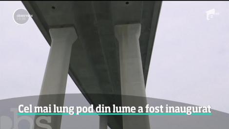 Cel mai lung pod maritim din lume a fost inaugurat astăzi, în China! Lucrările au durat 9 ani