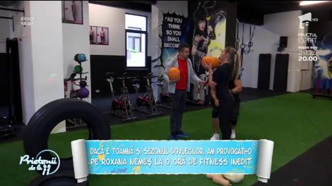 Provocare inedită pentru Roxana Nemes! Fitness cu bostanul!