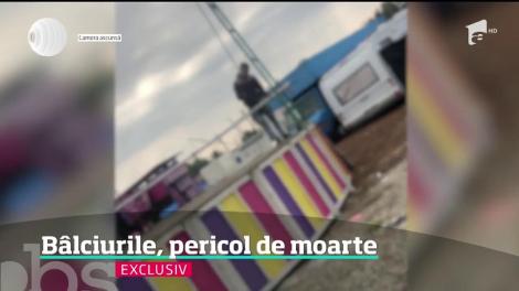 Copiii se dau în leagăne lipite cu scotch. Bâlciurile tradiţionale ascund pericole ce pot curma vieţi