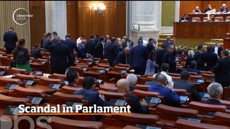 Scandal în Parlament
