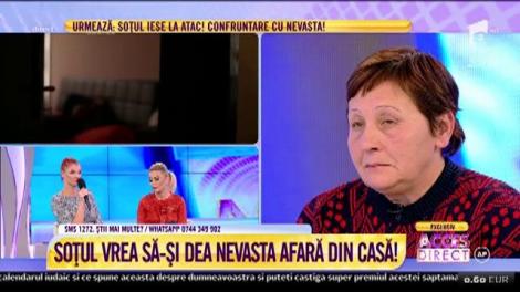 Sanda Patracioc, de 58 de ani, susține că soțul ei o înseală cu o femeie de 70 de ani: "L-am prins cu amanta!"
