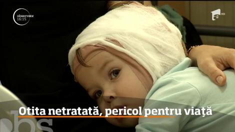 Peste jumătate dintre copiii care sunt ajuns la Urgenţă din cauza răcelilor suferă şi de otită