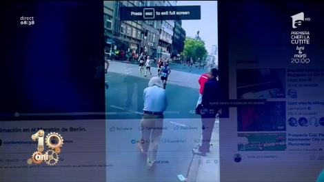 Smiley News! La Maratonul de la Berlin, un domn a dansat până la epuizare