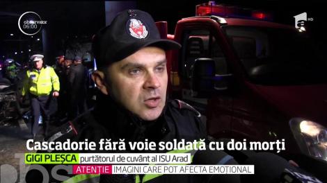 O cascadorie fără voie s-a transformat într-un accident cu bilanţ negru în Arad!