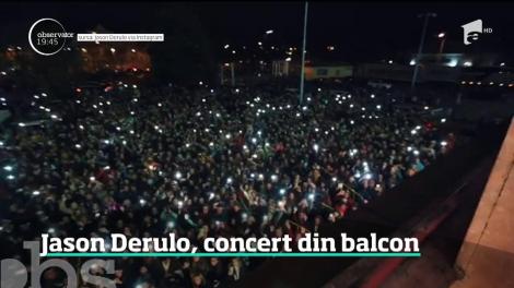 Jason Derulo, concert susţinut de la balcon, în capitala Cehiei